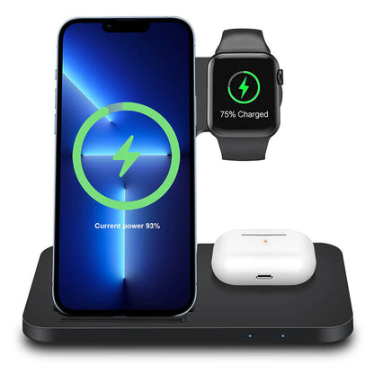 3 in 1 Wireless Charger Dock Charging Station for Apple Watch Iphone 16 15 14 13